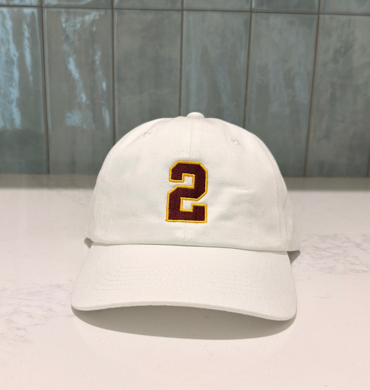 Custom School Number Dad Hat – Personalized Embroidered Cap